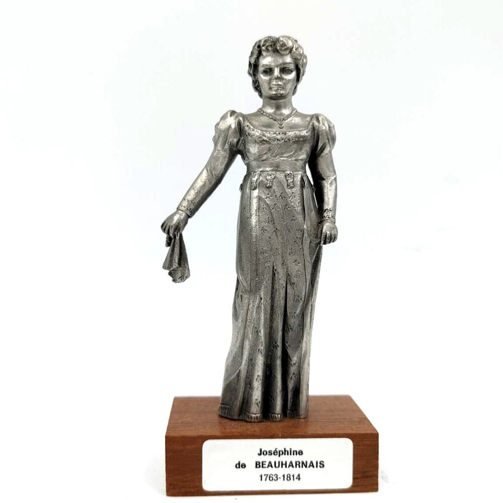 Les Etains du Prince Josephine de Beauharnais Pewter Figurine wooden base